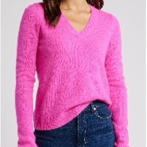 Caslon Bright Pink V-Neck Sweater